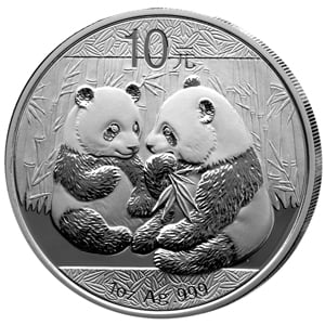 Bullion Münze Panda China 1Oz Silber Front