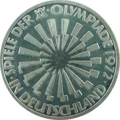 10 Mark 1972 Picture side Germany memorial coins