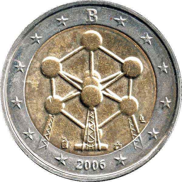 Picture side: 2 Euro memorial coin 2006 Belgium 