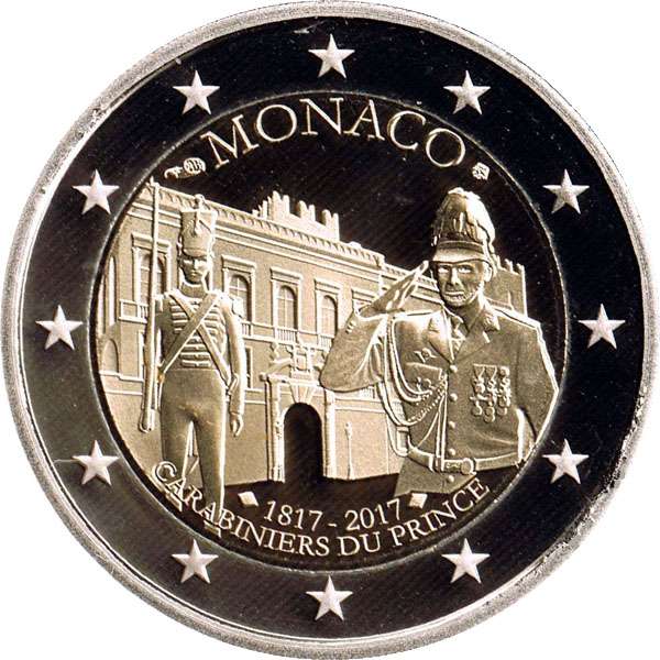 Picture side: 2 Euro memorial coin 2017 Monaco 