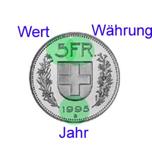 Coin Finder: Werte