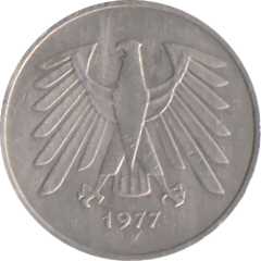 5 Mark 1977 Bildseite Deutschland BRD
