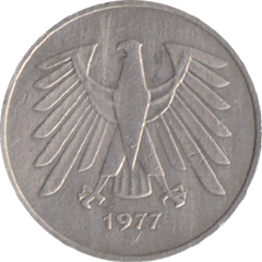 5 Mark 1977 Bildseite Deutschland BRD 