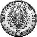 Deutschland Kaiserreich Preußen 2 Mark 1888 Wertseite Münze anzeigen 2 Mark 1888 Wertseite Deutschland Kaiserreich