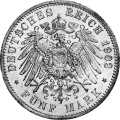 Deutschland Kaiserreich Preußen 5 Mark 1891 Wertseite Münze anzeigen 5 Mark 1891 Wertseite Deutschland Kaiserreich