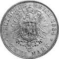Deutschland Kaiserreich Reuss jüngere Linie Schleiz 2 Mark 1884 Wertseite Münze anzeigen 2 Mark 1884 Wertseite Deutschland Kaiserreich
