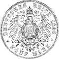 Deutschland Kaiserreich Sachsen-Coburg-Gotha 2 Mark 1895 Wertseite Münze anzeigen 2 Mark 1895 Wertseite Deutschland Kaiserreich