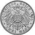 Deutschland Kaiserreich Schwarzburg-Rudolstadt 2 Mark 1898 Wertseite Münze anzeigen 2 Mark 1898 Wertseite Deutschland Kaiserreich