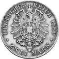Deutschland Kaiserreich Württemberg 2 Mark 1880 Wertseite Münze anzeigen 2 Mark 1880 Wertseite Deutschland Kaiserreich