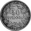 German Empire Central 50 Pfennig 1877 Value side show coin 50 Pfennig 1877 Value side German Empire