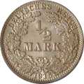 German Empire Central 50 Pfennig 1915 Value side show coin 50 Pfennig 1915 Value side German Empire