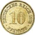 German Empire Central 10 Pfennig 1873 Value side show coin 10 Pfennig 1873 Value side German Empire