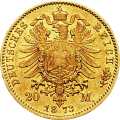 Deutschland Kaiserreich Bayern 20 Mark 1873 Wertseite Münze anzeigen 20 Mark 1873 Wertseite Deutschland Kaiserreich