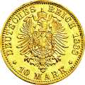 Deutschland Kaiserreich Bayern 10 Mark 1888 Wertseite Münze anzeigen 10 Mark 1888 Wertseite Deutschland Kaiserreich