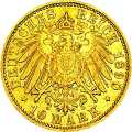 Deutschland Kaiserreich Bayern 10 Mark 1890 Wertseite Münze anzeigen 10 Mark 1890 Wertseite Deutschland Kaiserreich