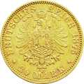 Deutschland Kaiserreich Braunschweig 20 Mark 1875 Wertseite Münze anzeigen 20 Mark 1875 Wertseite Deutschland Kaiserreich