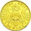 Deutschland Kaiserreich Hamburg 20 Mark 1893 Wertseite Münze anzeigen 20 Mark 1893 Wertseite Deutschland Kaiserreich