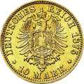Deutschland Kaiserreich Hessen 10 Mark 1875 Wertseite Münze anzeigen 10 Mark 1875 Wertseite Deutschland Kaiserreich