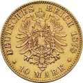 Deutschland Kaiserreich Hessen 10 Mark 1878 Wertseite Münze anzeigen 10 Mark 1878 Wertseite Deutschland Kaiserreich