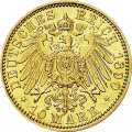 Deutschland Kaiserreich Hessen 10 Mark 1890 Wertseite Münze anzeigen 10 Mark 1890 Wertseite Deutschland Kaiserreich