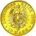 Deutschland Kaiserreich Mecklenburg-Schwerin 10 Mark 1878 Wertseite Münze anzeigen 10 Mark 1878 Wertseite Deutschland Kaiserreich
