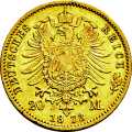 Deutschland Kaiserreich Mecklenburg-Strelitz 20 Mark 1873 Wertseite Münze anzeigen 20 Mark 1873 Wertseite Deutschland Kaiserreich