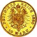 Deutschland Kaiserreich Preußen 10 Mark 1880 Wertseite Münze anzeigen 10 Mark 1880 Wertseite Deutschland Kaiserreich