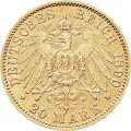 Deutschland Kaiserreich Preußen 20 Mark 1899 Wertseite Münze anzeigen 20 Mark 1899 Wertseite Deutschland Kaiserreich