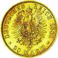 Deutschland Kaiserreich Reuss jüngere Linie Schleiz 20 Mark 1881 Wertseite Münze anzeigen 20 Mark 1881 Wertseite Deutschland Kaiserreich