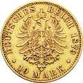 Deutschland Kaiserreich Sachsen 10 Mark 1874 Wertseite Münze anzeigen 10 Mark 1874 Wertseite Deutschland Kaiserreich