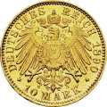 Deutschland Kaiserreich Sachsen-Meiningen 10 Mark 1890 Wertseite Münze anzeigen 10 Mark 1890 Wertseite Deutschland Kaiserreich