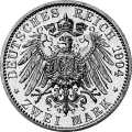 Deutschland KRGM Anhalt 2 Mark 1904 Wertseite Münze anzeigen 2 Mark 1904 Wertseite Deutschland KRGM