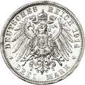 Deutschland KRGM Anhalt 3 Mark 1914 Wertseite Münze anzeigen 3 Mark 1914 Wertseite Deutschland KRGM