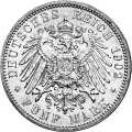 Deutschland KRGM Baden 5 Mark 1902 Wertseite Münze anzeigen 5 Mark 1902 Wertseite Deutschland KRGM