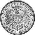 Deutschland KRGM Baden 2 Mark 1907 Wertseite Münze anzeigen 2 Mark 1907 Wertseite Deutschland KRGM