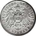 Deutschland KRGM Baden 5 Mark 1907 Wertseite Münze anzeigen 5 Mark 1907 Wertseite Deutschland KRGM