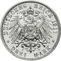 Deutschland KRGM Hessen 3 Mark 1917 Wertseite Münze anzeigen 3 Mark 1917 Wertseite Deutschland KRGM
