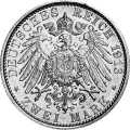 Deutschland KRGM Preußen 2 Mark 1913 Wertseite Münze anzeigen 2 Mark 1913 Wertseite Deutschland KRGM