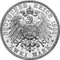 Deutschland KRGM Sachsen-Altenburg 2 Mark 1901 Wertseite Münze anzeigen 2 Mark 1901 Wertseite Deutschland KRGM