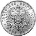 Deutschland KRGM Sachsen-Altenburg 5 Mark 1901 Wertseite Münze anzeigen 5 Mark 1901 Wertseite Deutschland KRGM