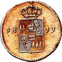 0.25 Kreuzer 1811 Bildseite Deutschland Altdeutschland