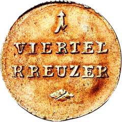 0.25 Kreuzer 1811 Value side Germany German States