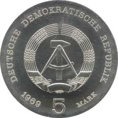 5 Mark 1969 Wertseite Deutschland DDR
