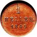 1 Heller 1839 Value side Germany German States