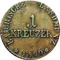 1 Kreuzer 1806 Value side Germany German States