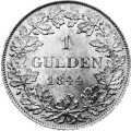 1 Gulden 1844 Value side Germany German States