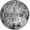1 Kreuzer 1871 Value side Germany German States
