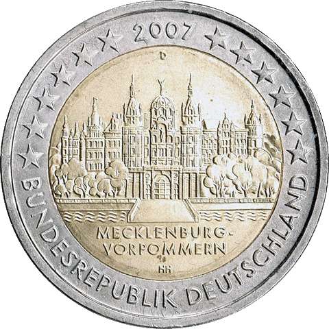 Picture side: 2 Euro memorial coin 2007 Germany 