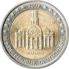 Bildseite: 2 Euro Sondermünze 2009 Deutschland 