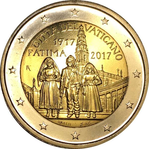 Picture side: 2 Euro memorial coin 2017 City of Vatican 